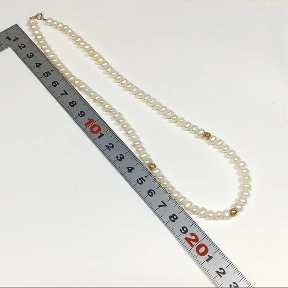 Pearl 14K Yellow Gold Necklace - Picture 4 of 9